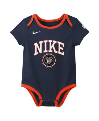 Newborn Navy/Black&nbsp;Oklahoma City Thunder Just Do It Bodysuit Set 2-Pack