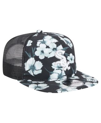 Men's Black Chicago White Sox Adventure Pattern Golfer Trucker Snapback Hat