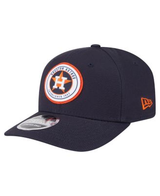New Era - Men's Navy Houston Astros Circle Patch 9SEVENTY Stretch-Snap Hat