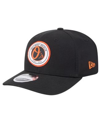 New Era - Men's Black Baltimore Orioles Circle Patch 9SEVENTY Stretch-Snap Hat