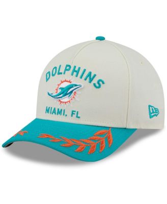 New Era - Men's Cream/Aqua Miami Dolphins 2025 NFL Draft 9FORTY A-Frame M-Crown Adjustable Hat