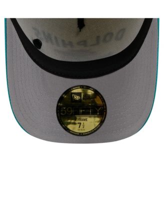 Men's Cream/Aqua Miami Dolphins 2025 NFL Draft A-Frame 59FIFTY Fitted Hat