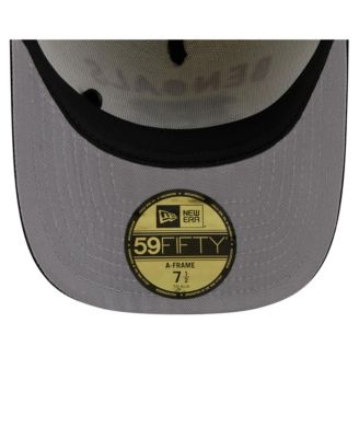 Men's Cream/Black Cincinnati Bengals 2025 NFL Draft A-Frame 59FIFTY Fitted Hat