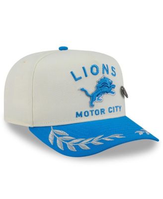Men's Cream/Blue Detroit Lions 2025 NFL Draft A-Frame 59FIFTY Fitted Hat