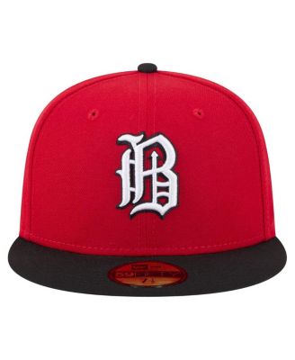 Men's Red/Black Birmingham Barons Authentic Collection 59FIFTY Fitted Hat