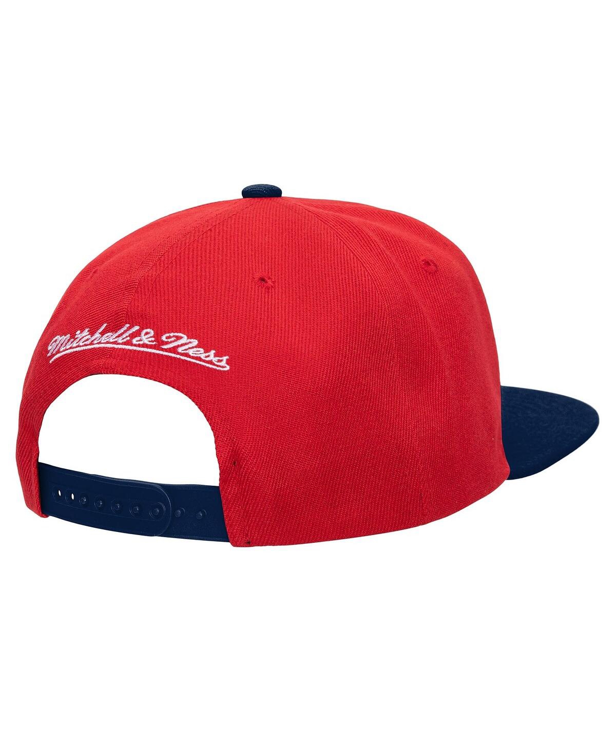 Mitchell & Ness Men's Red California Angels Cooperstown Collection Basic Flip Snapback Hat