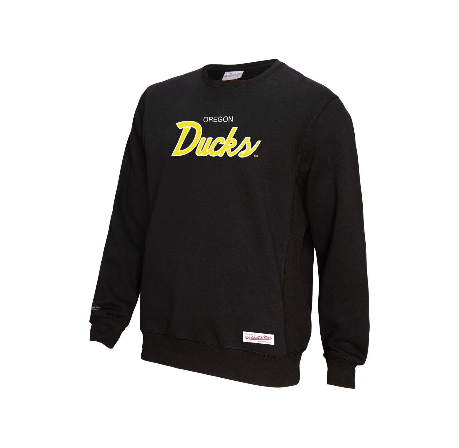 Men's Black Oregon Ducks Elite Script Pullover Sweatshirt