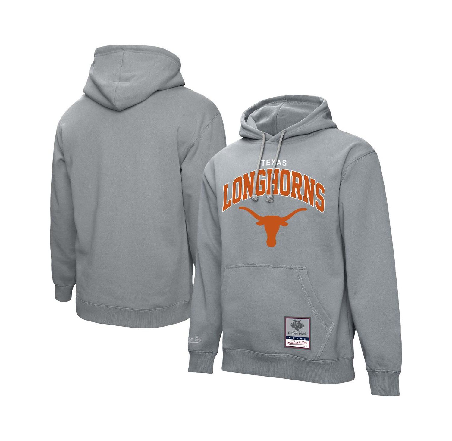 Men's Heather Gray Texas Longhorns Classic Arch Pullover Hoodie