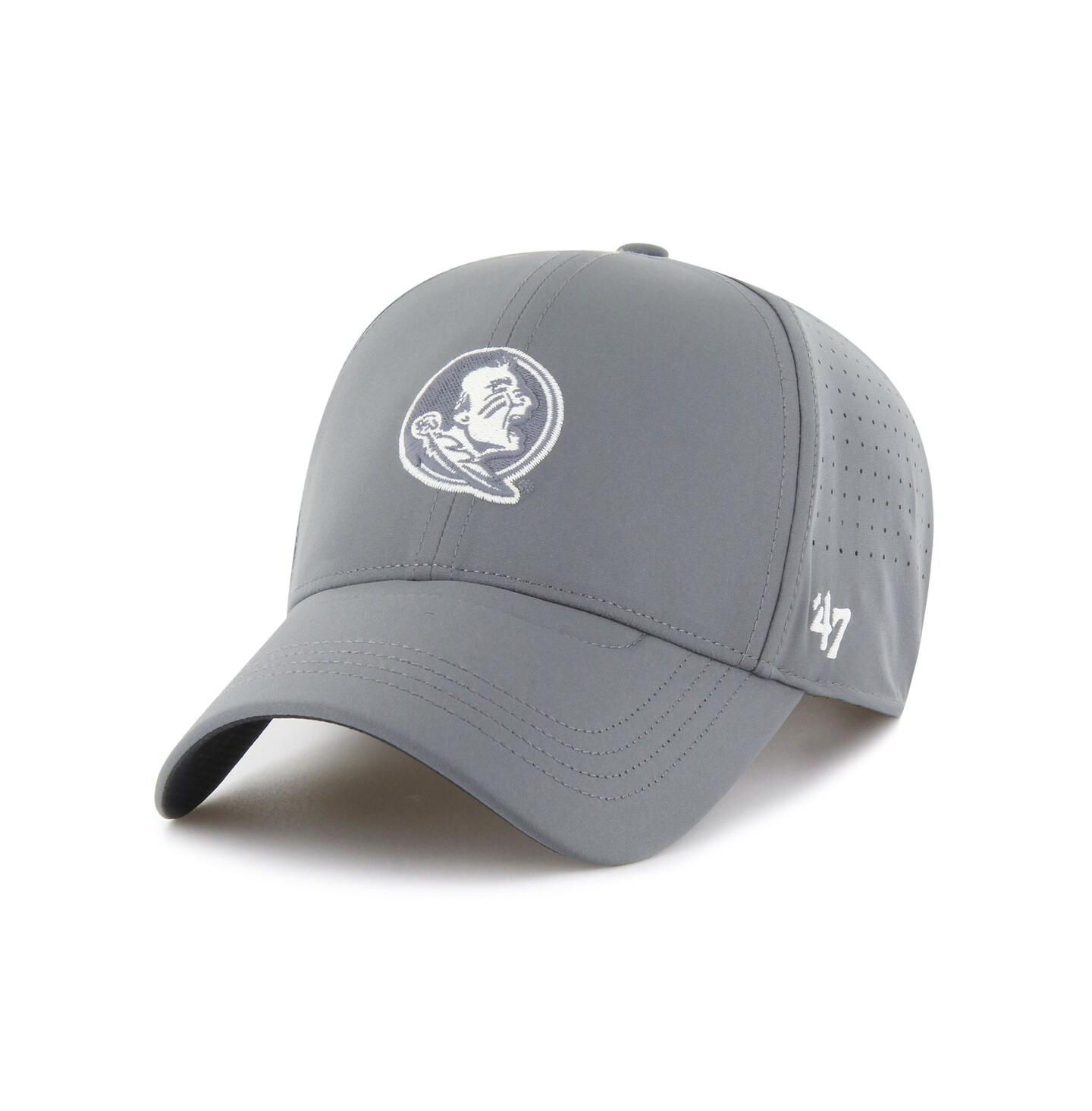 Мужская кепка '47 Brand Gray Florida State Seminoles Forward Vent MVP Adjustable Hat — фото 1