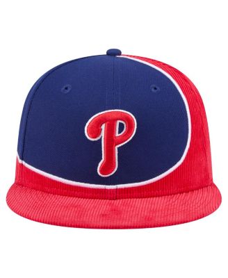 Men's Red/Royal Philadelphia Phillies Retro Split Corduroy Snapback Hat