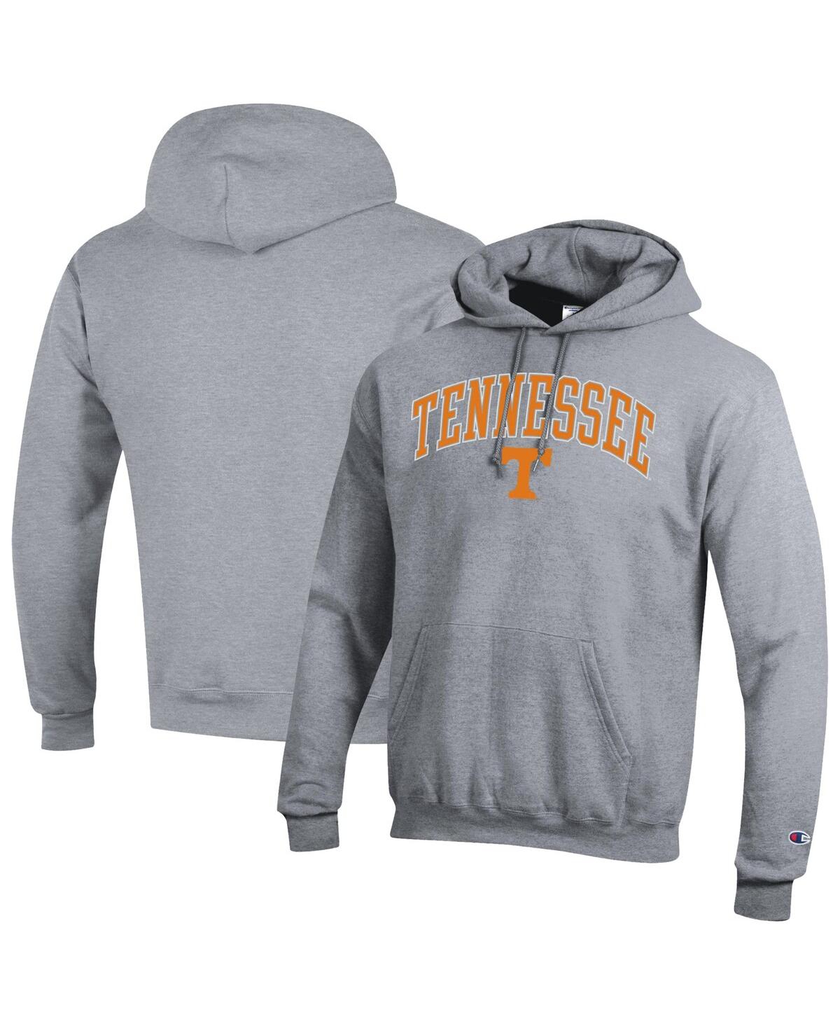 Champion Men's Tennessee Orange Tennessee Volunteers Arch Over Logo Pullover Hoodie - Heather Gray