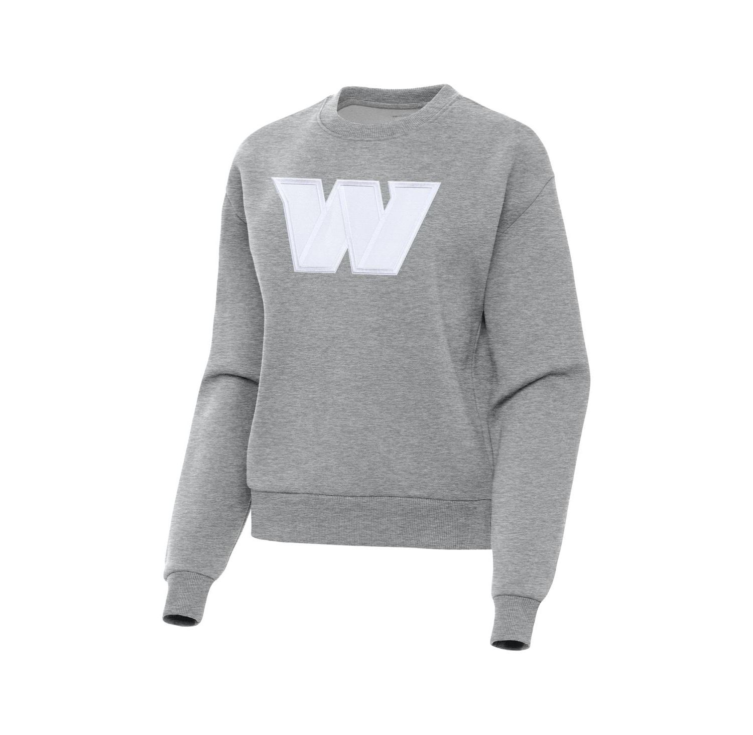 Women's Heather Gray Washington Commanders Victory Pullover Sweatshirt