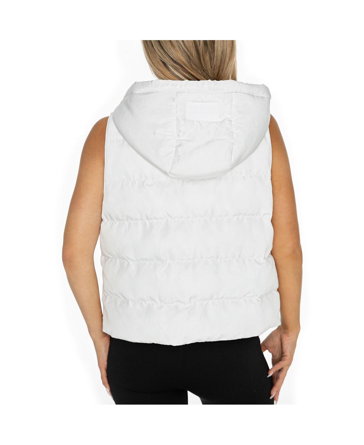 Gameday Couture Women's White Dallas Cowboys Hooded Full-Snap Puffer Vest