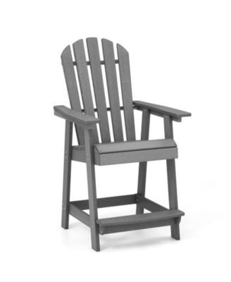 HDPE Patio Chair with Armrest and Footrest for Indoor Outdoor