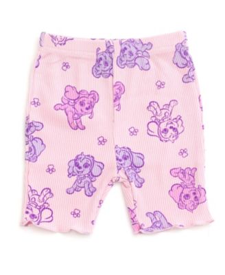 Girls Skye Ribbed Peplum T-Shirt and Shorts Outfit Set