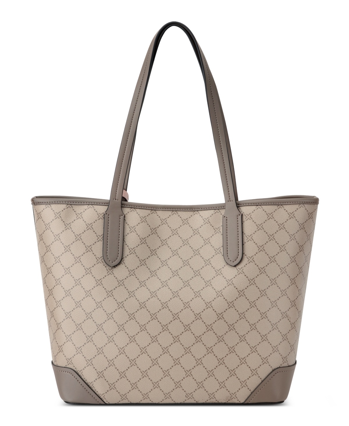 Shop Nine West Piera 2 In 1 Tote Bag In Beige Logo Flint