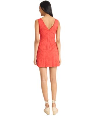 Women's Embroidered Rickrack-Trim Mini Dress