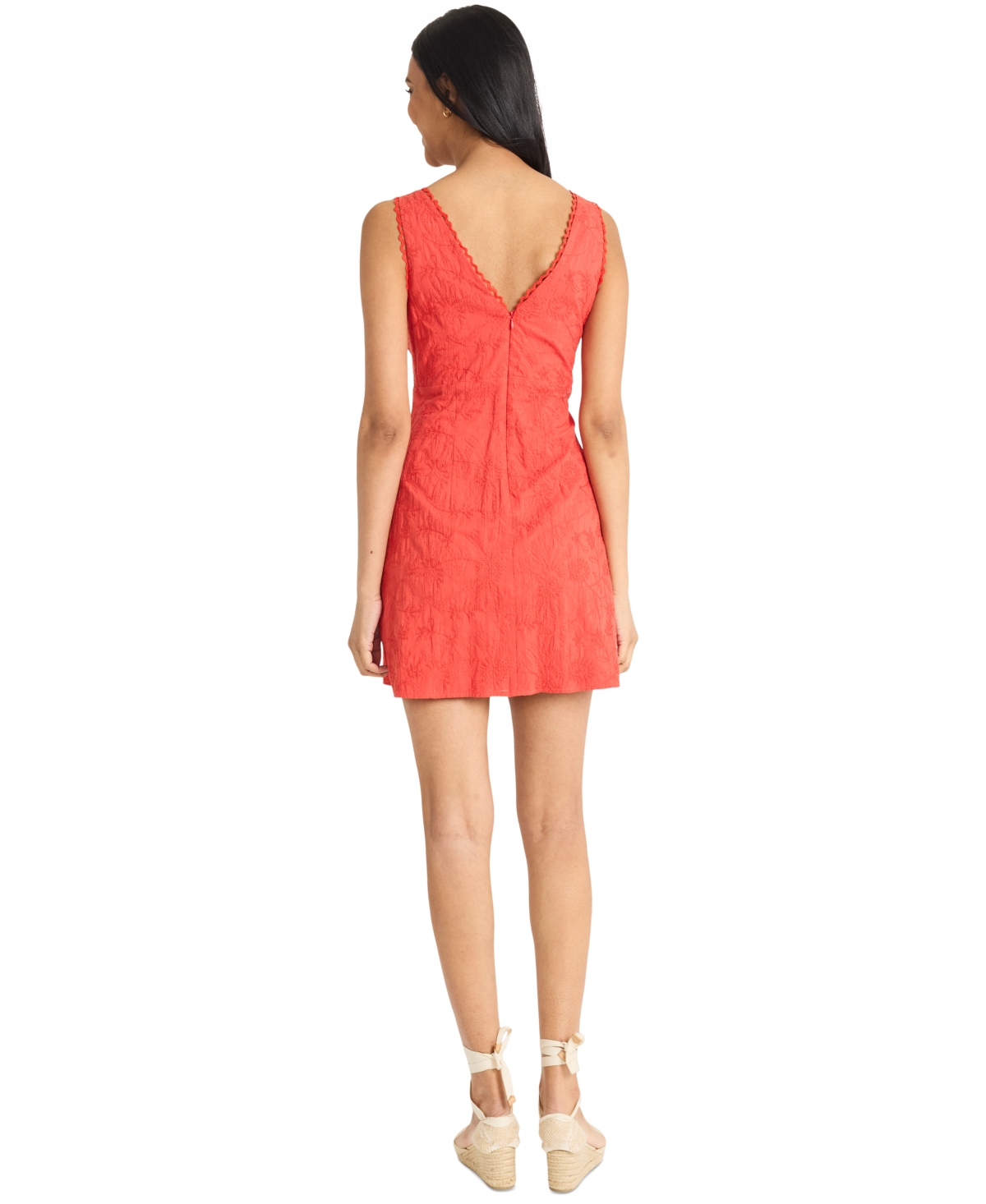 Shop The Good Journey Women's Embroidered Rickrack-trim Mini Dress