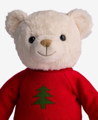 Christmas Cheer Cream Plush Sitting Bear, Created for Macy's