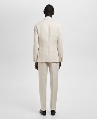 Men's Linen Slim-Fit Suit Blazer
