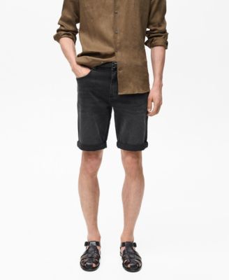 MANGO - Men's Slim-Fit Denim 11.61" Bermuda Shorts