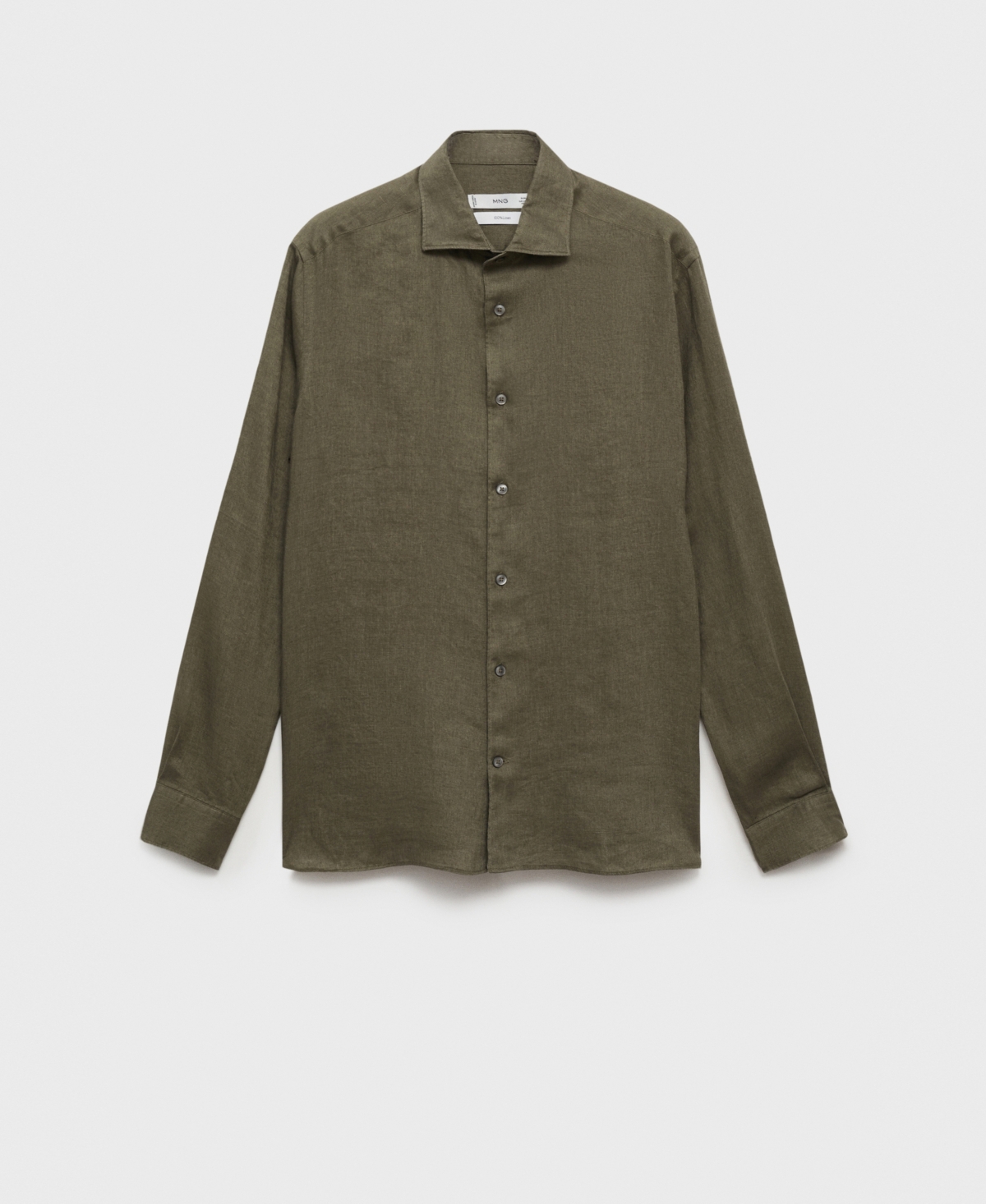 Mango Slim Fit Linen Button-up Shirt