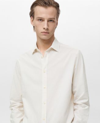 Men's Slim-Fit Striped Seersucker Shirt