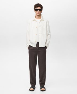 MANGO - Men's Linen Cotton Overshirt