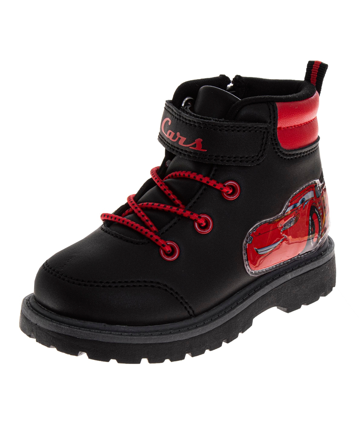 Disney Toddler Boys Cars Hook And Loop Casual Boots In Black