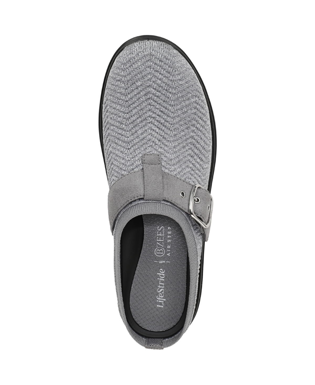 Lifestride Women's Balance-knit Washable Round Toe Clogs In Gray