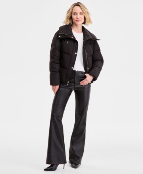 Женские куртки MICHAEL Michael Kors Michael Kors Women's Drawstring-Collar Puffer Coat