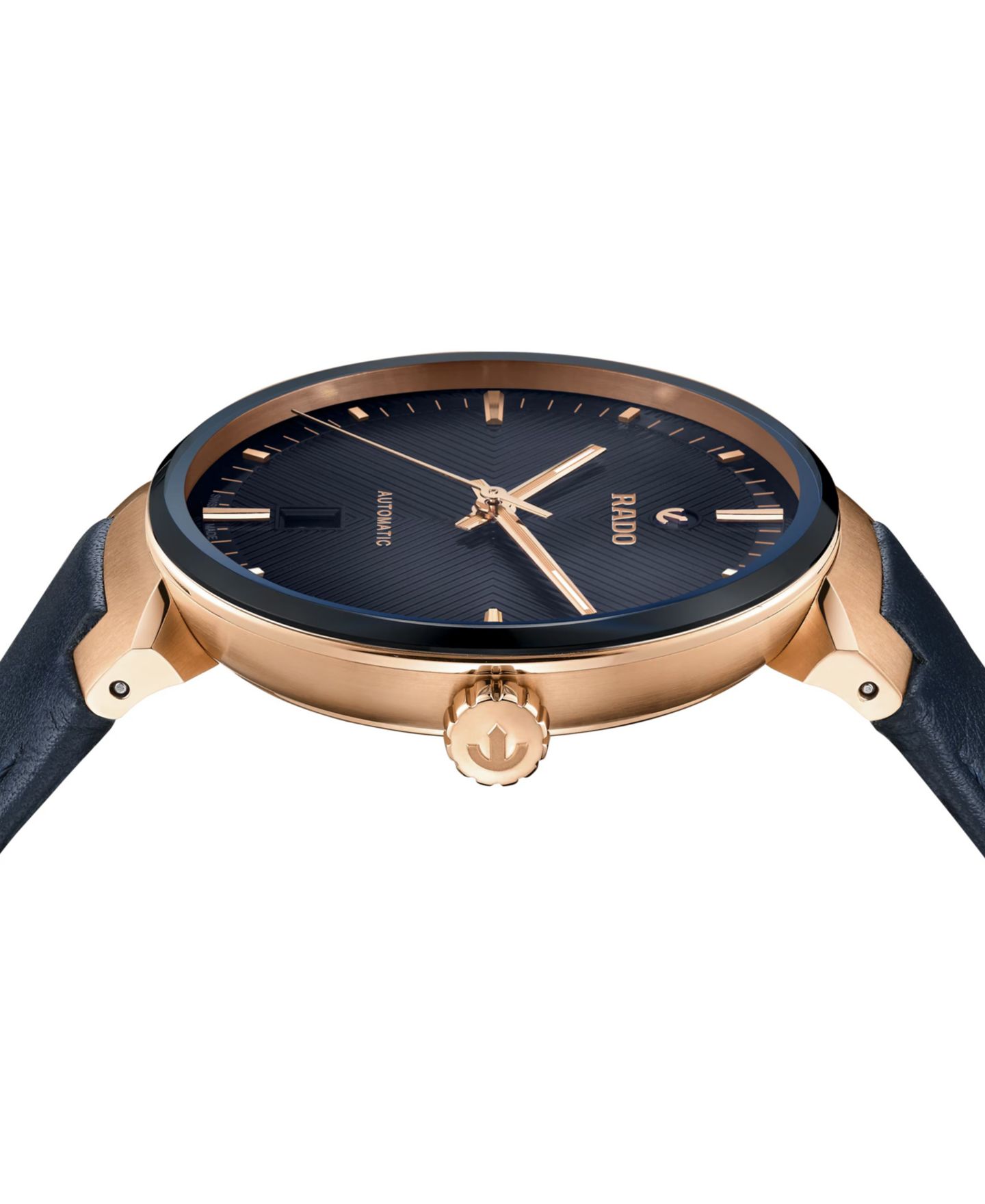 Часы Rado Unisex Swiss Automatic Florence Blue Leather Strap Watch 39mm — фото 3