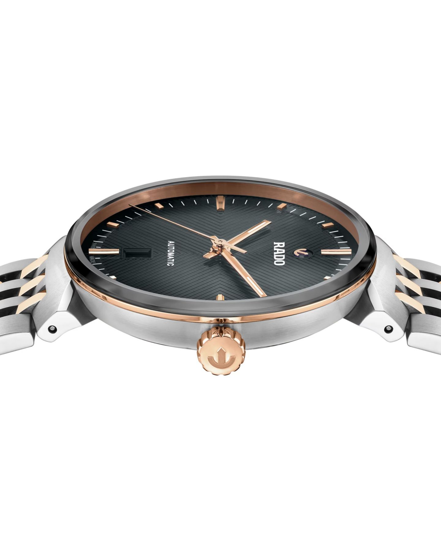 Швейцарские автоматические часы Rado Florence унисекс, двухцветный стальной браслет, 39 мм — фото 3