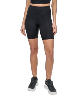 DKNY - Women's Rhinestone-Logo Pocket Bike Shorts