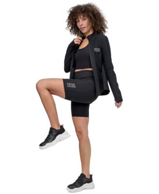 Women's Rhinestone-Logo Pocket Bike Shorts