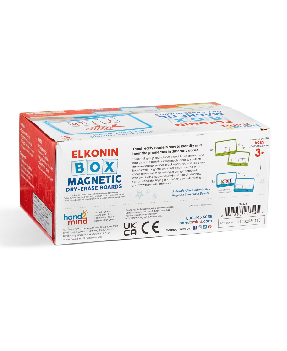 Hand2mind Elkonin Box Magnetic Dry-erase Board Set