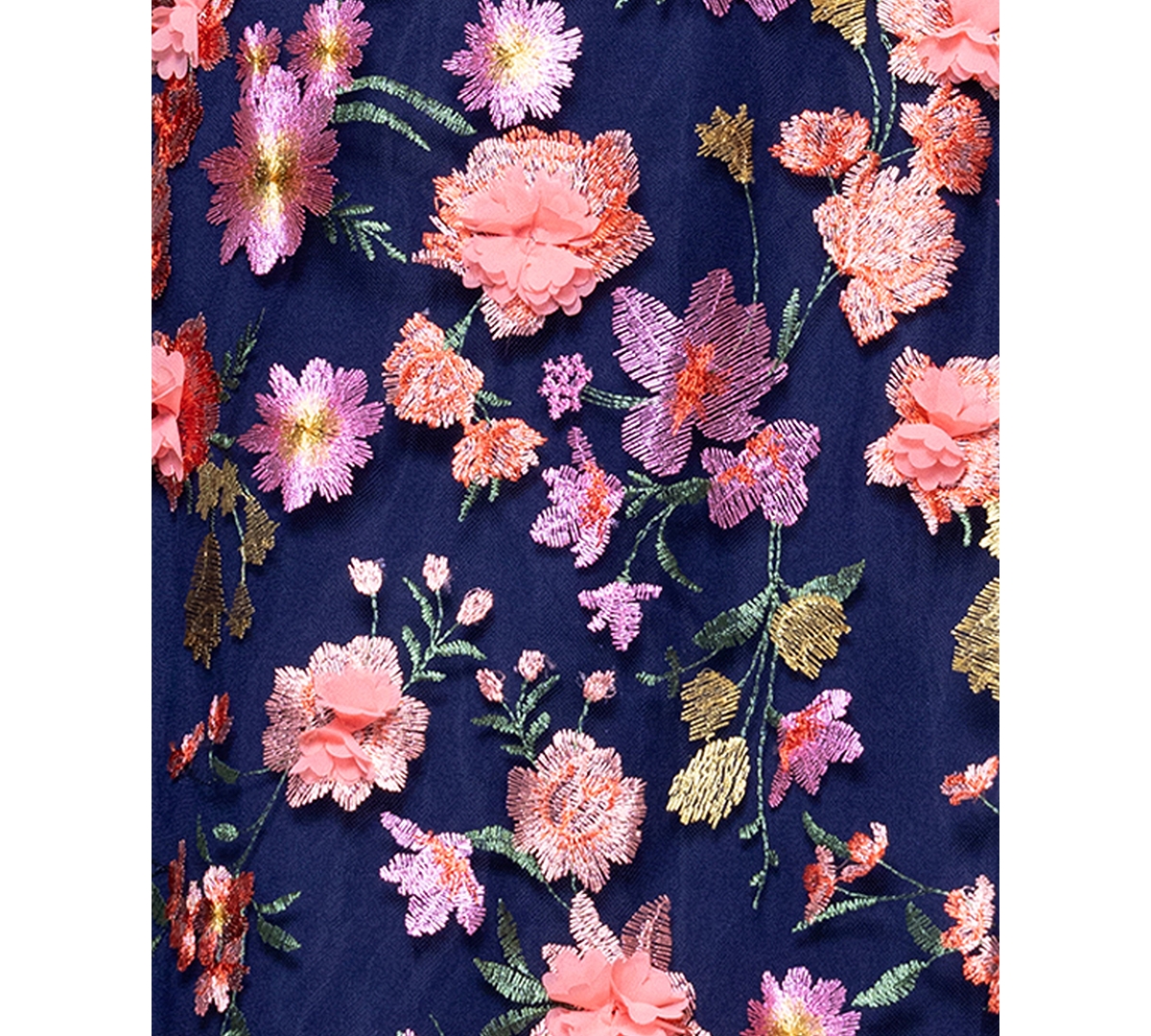 Xscape Plus Size 3d-floral Embroidered Off-the-shoulder Dress In Multi