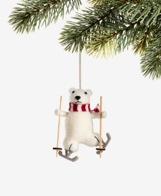 Holiday Lane - Tiny Tidings Skiing Bear Ornament