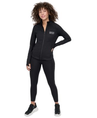 Sport Women's Rhinestone-Logo Mock-Neck Jacket