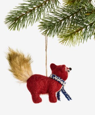 Tiny Tidings Felted Fox Ornament, Macy's Exclusive