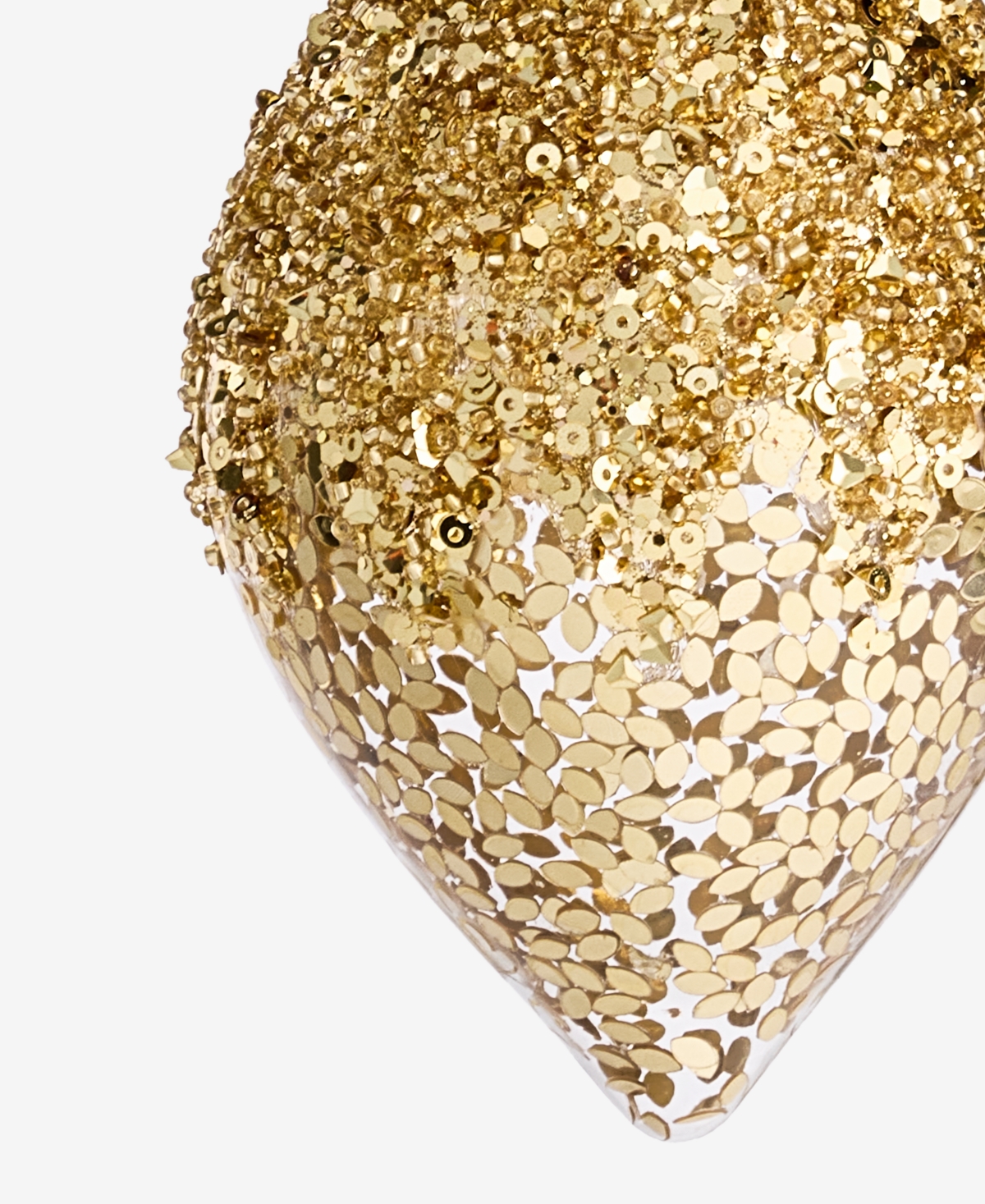 Holiday Lane Berry Tones Gold Glass Drop Ornament, Macy's Exclusive In Transparent