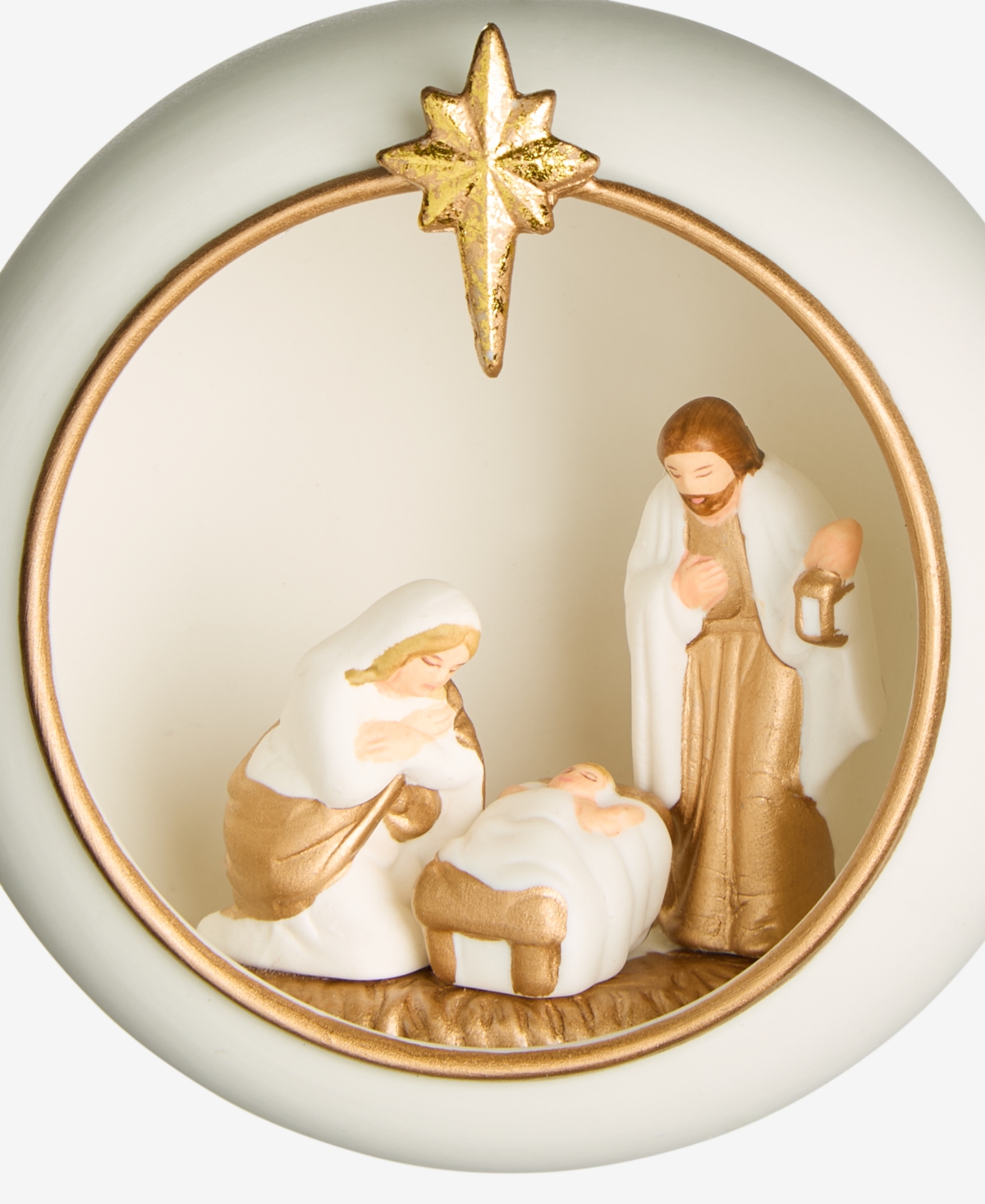 Holiday Lane Blessed Ceramic Holy Family Ornament, Macy's Exclusive In Multi