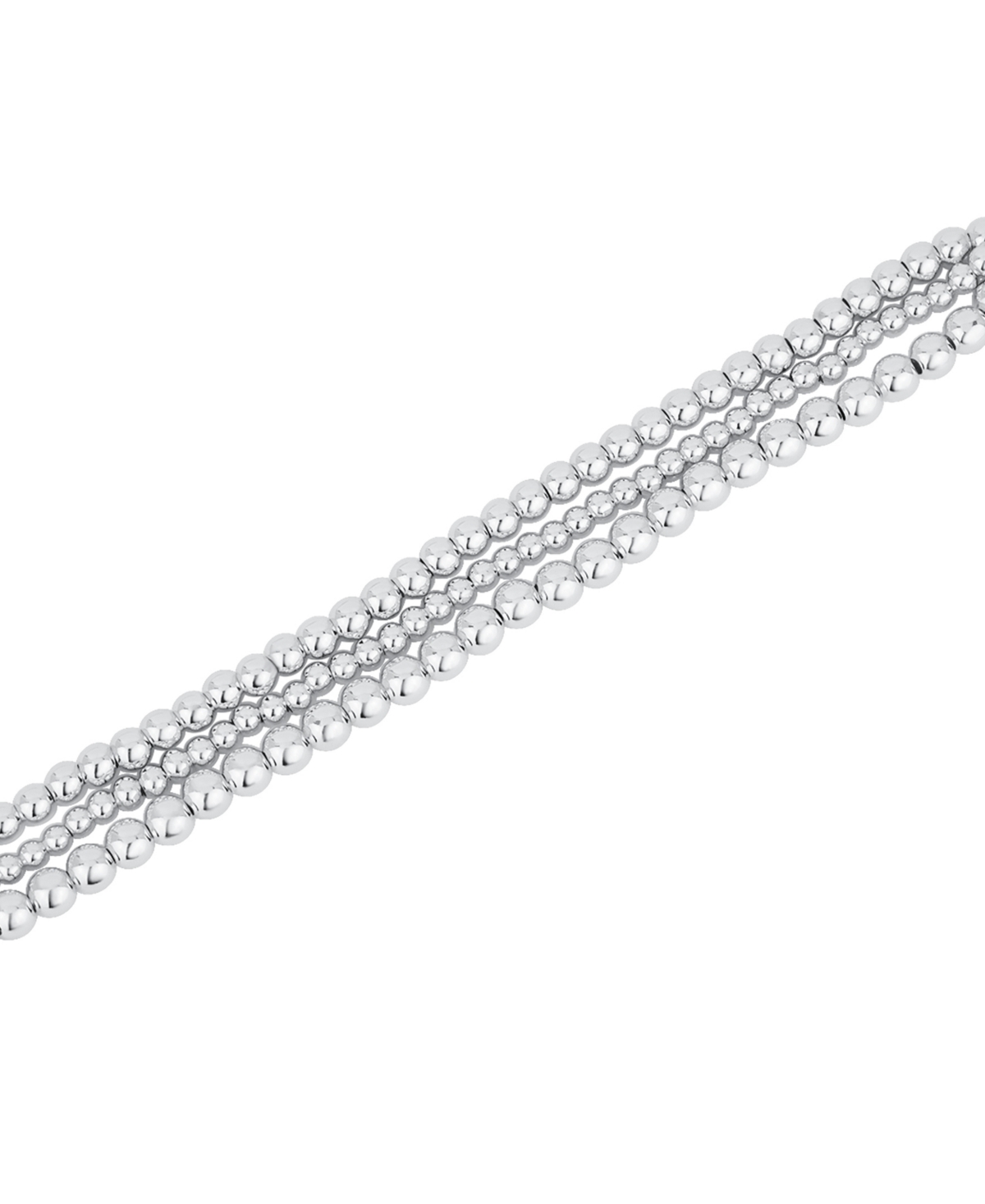 And Now This Triple Row Bead Bracelet In Silver