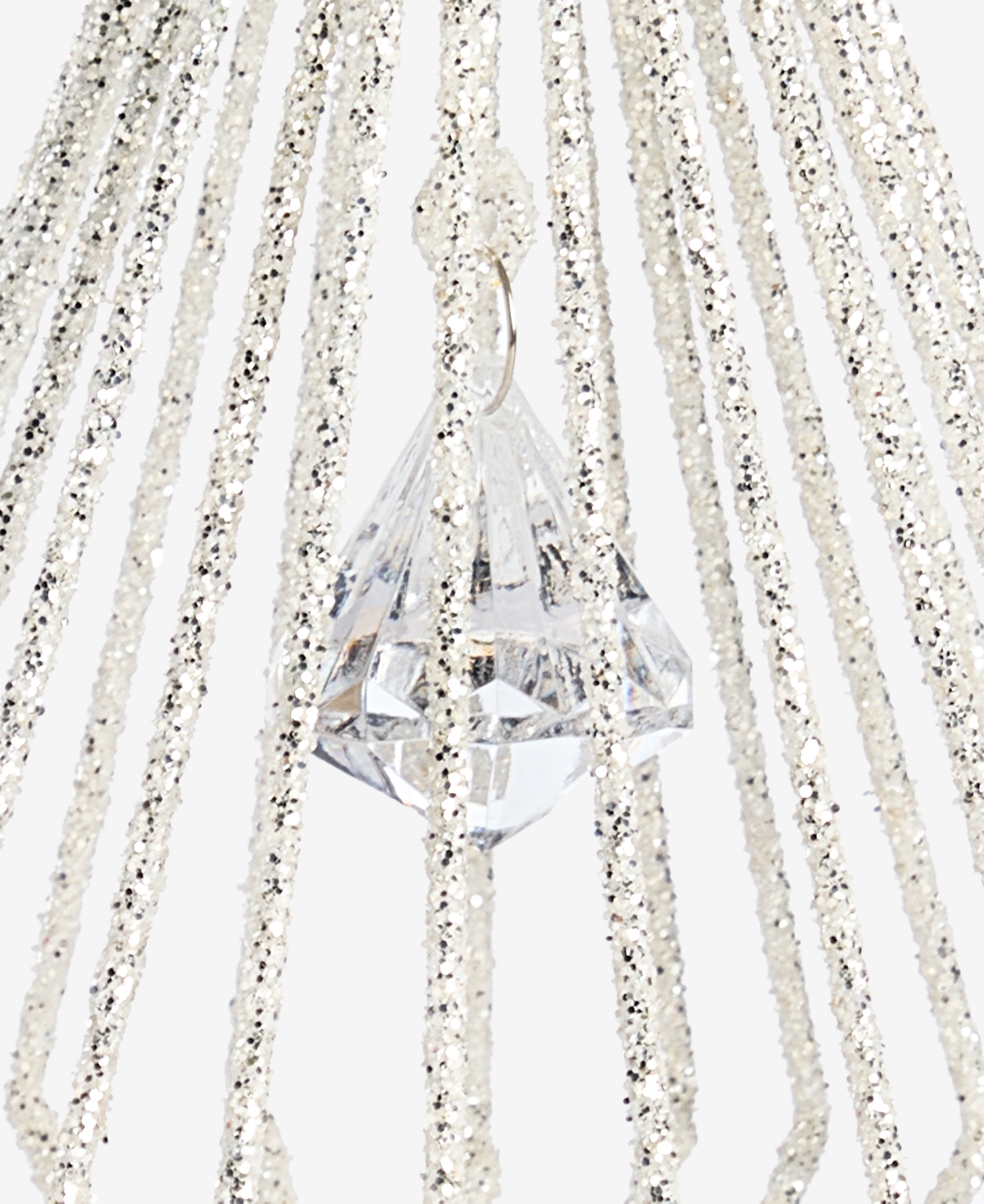 Holiday Lane Gilded Glamour Iron Glitter Drop Ornament, Macy's Exclusive In Transparent