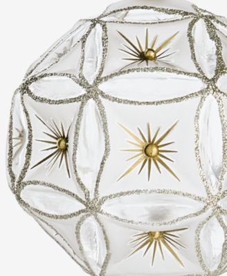 Gilded Glamour Gold Molded Glass Ball Ornament, Macy's Exclusive