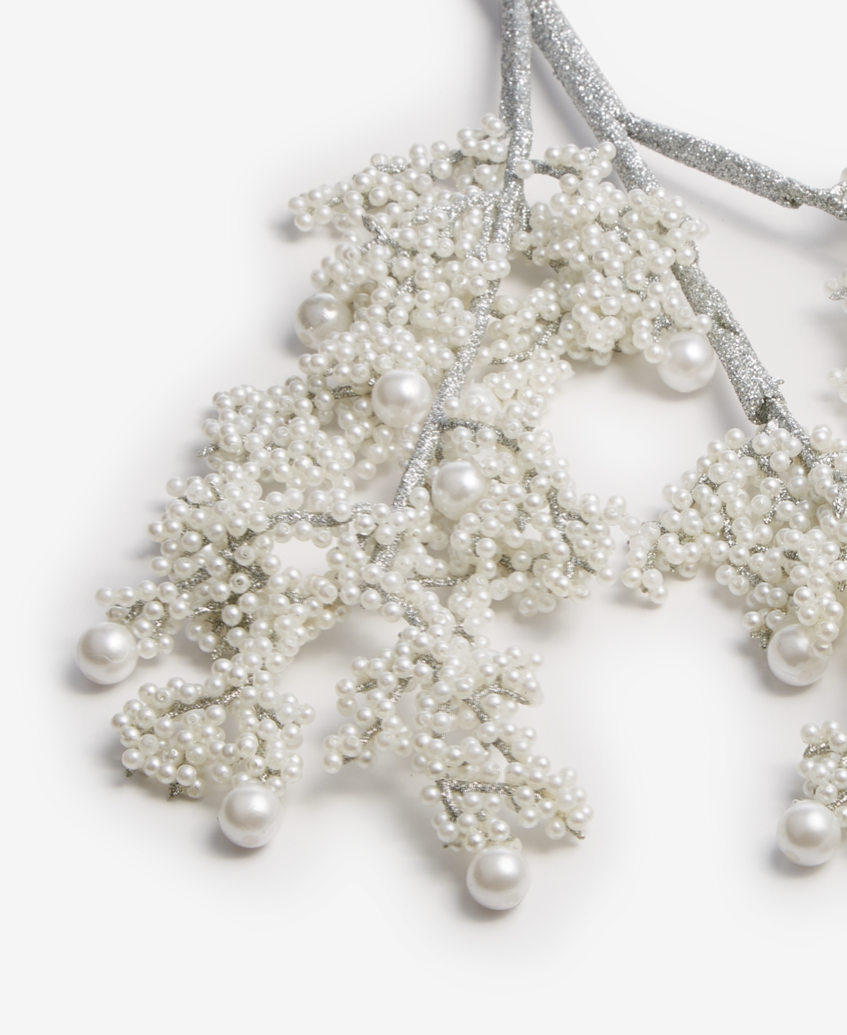 Holiday Lane Gilded Glamour Beaded Metallic Pick Ornament, Macy's Exclusive In Transparent