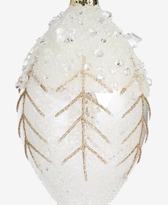 Iced Delight Glass Frosted Drop Ornament, Macy's Exclusive 