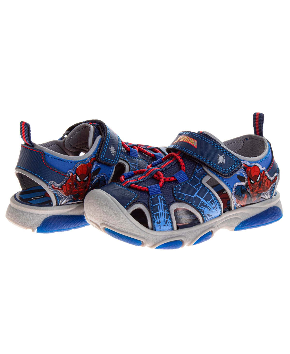 Spider-man Toddler Boys Open Toe Sport Sandals In Navy