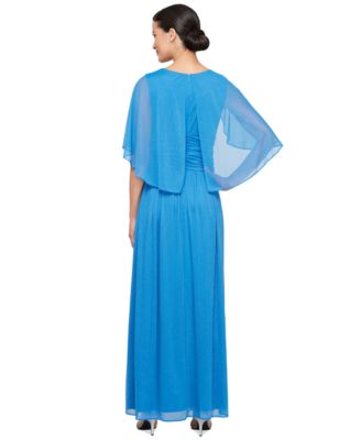 green emerald velvet dress Glitter Cape with Ruffle Detail – Elegant Bride and Quinceanera main image 0