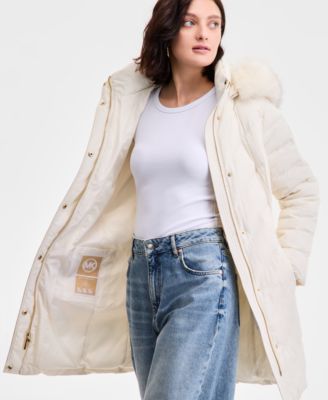 Women's Faux-Fur-Trim Hooded Puffer Coat, Exclusively at Macy's